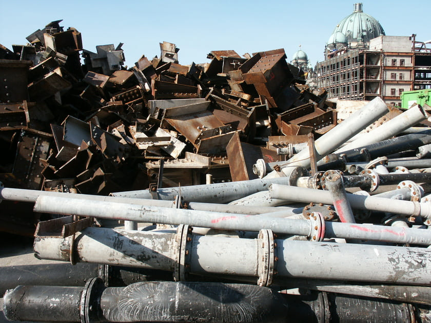 Ruinas del Palacio de la República en Berlín